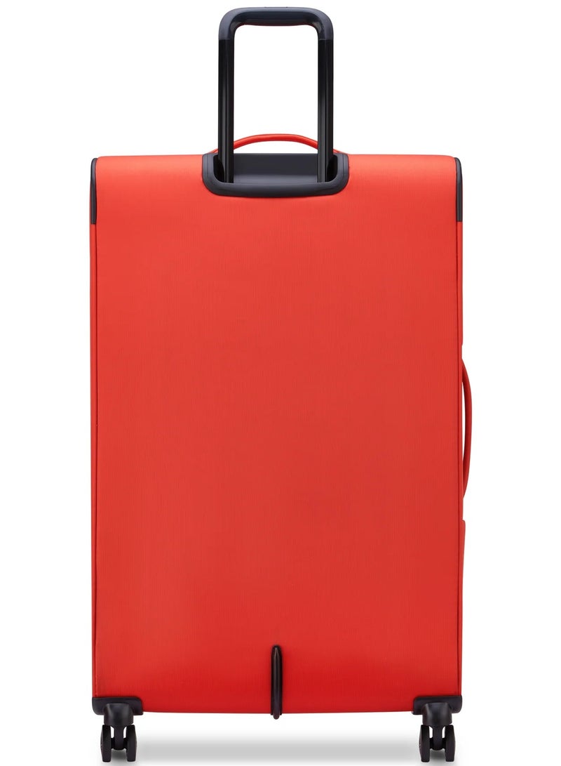 UNITED COLORS OF BENETTON Color Block 81 Cm 4-Double Wheeled Softside Expandable Check-In Luggage Trolley Case - Red - Image 4